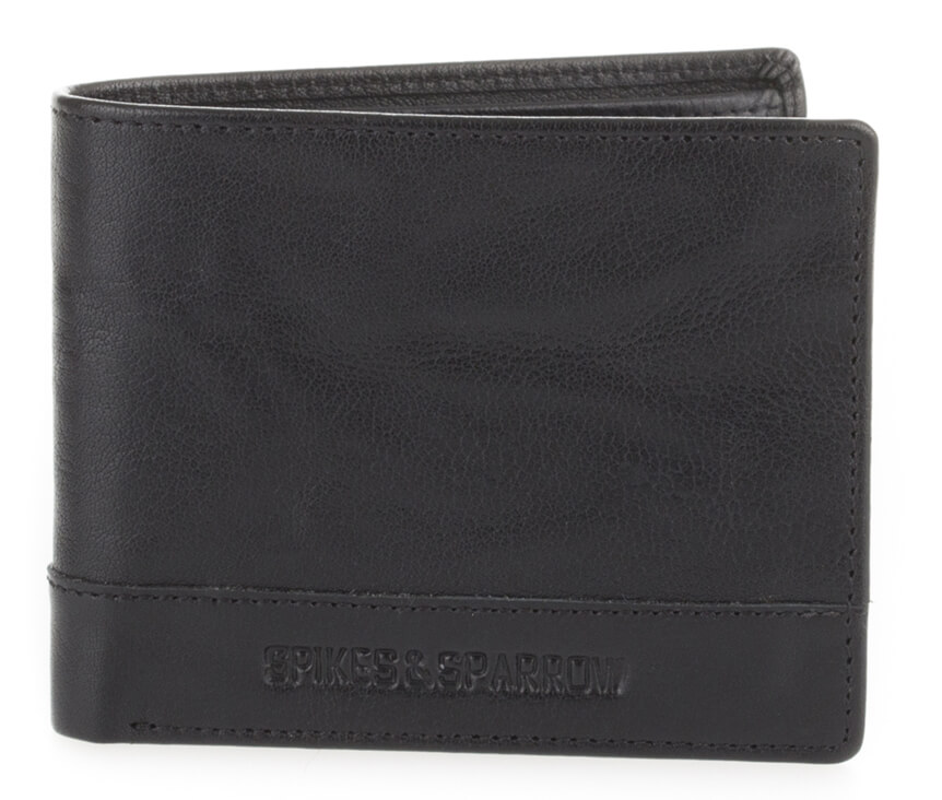 Černá kožená peněženka SPIKES & SPARROW