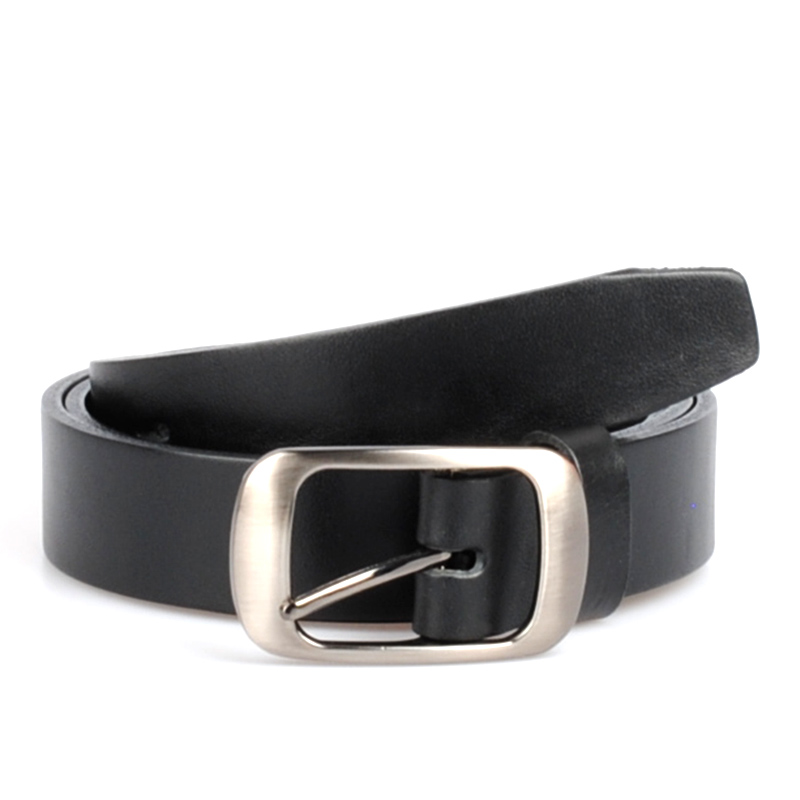 Dámský kožený černý opasek 30mm černý koženy opasek