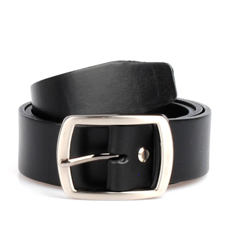 Dámský kožený černý opasek 38mm černý koženy opasek