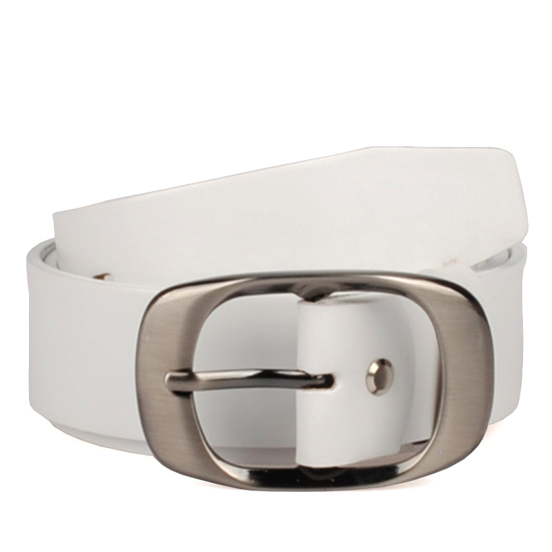 Dámský kožený bílý opasek 38mm bílý koženy opasek