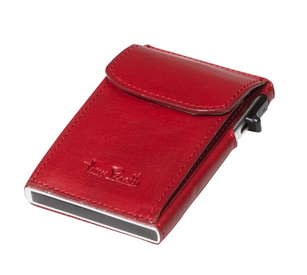 červená kožená minipeněženka Tony Perotti