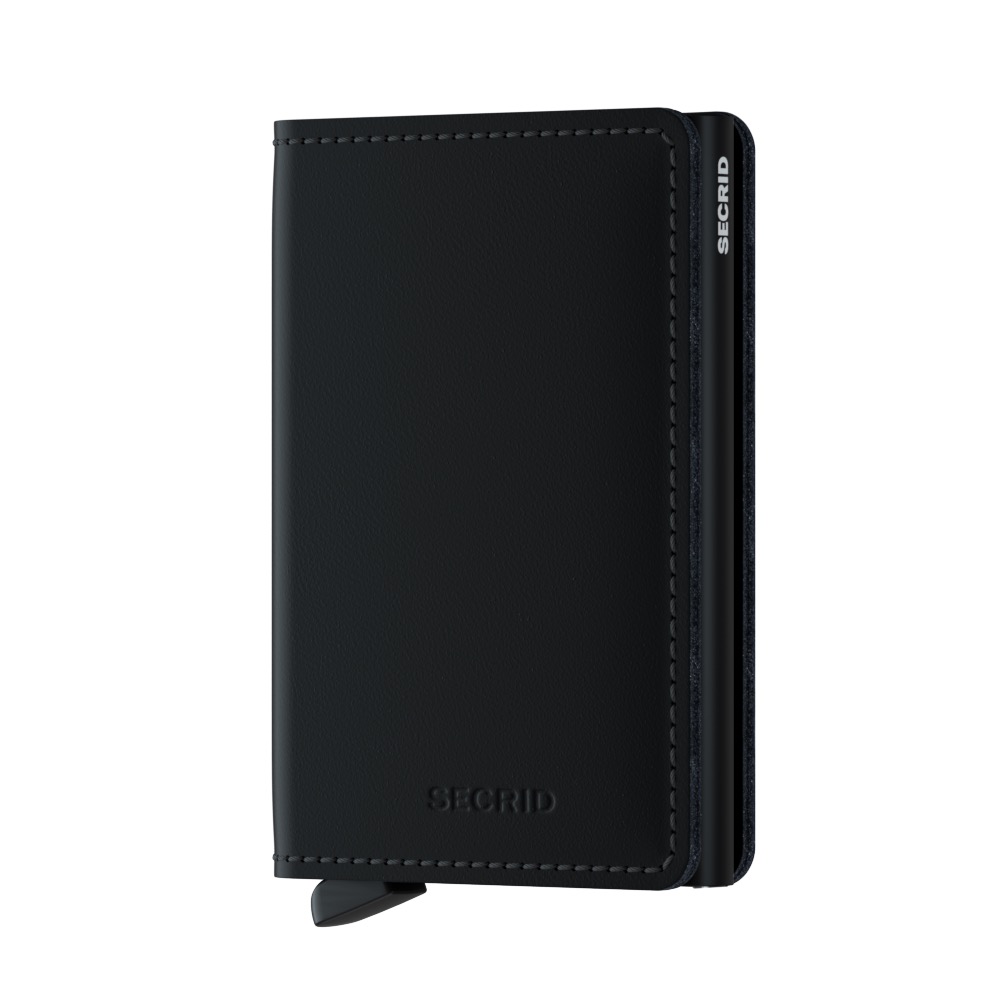 Černá Peněženka Slimwallet Matte SECRID Kožená minipeněženka SECRID