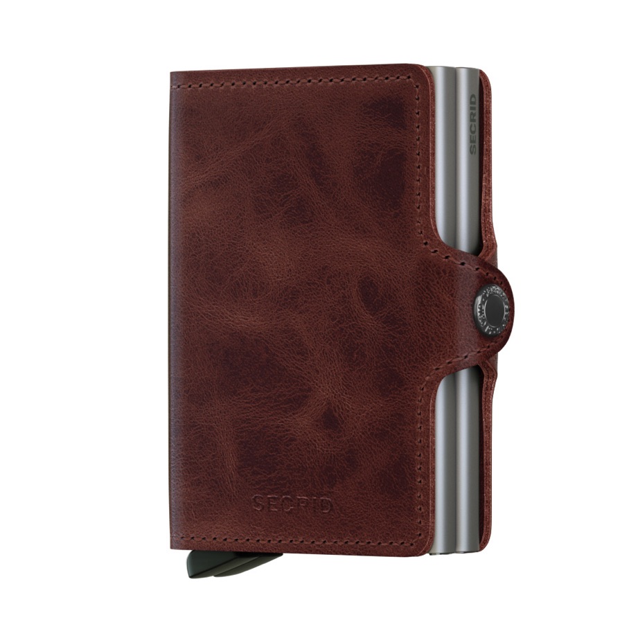 Kožená hnědá peněženka SECRID Twinwallet vintage TV-Brown SECRID Kožená minipeněženka SECRID