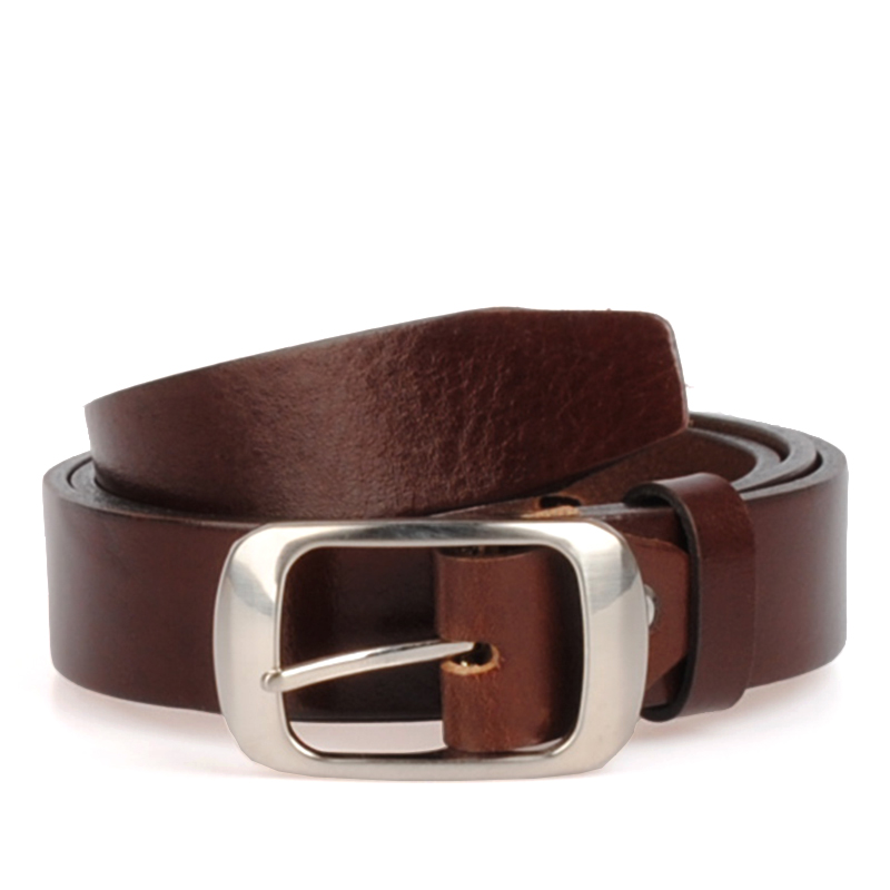 Dámský kožený hnědý opasek 30mm hnědý koženy opasek