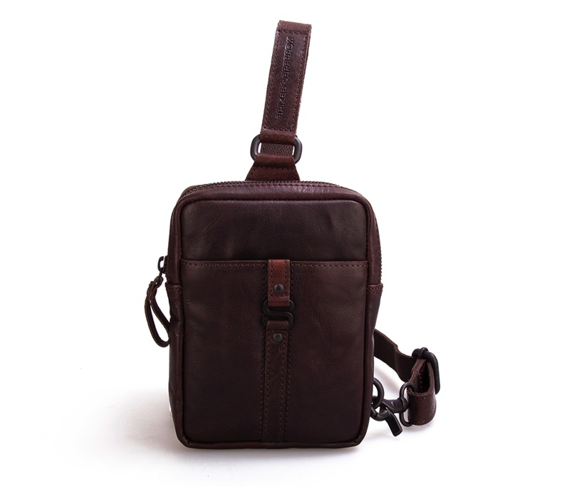 Kožený hnědý batoh-crossbody s jedním popruhem SPIKES & SPARROW Kožený batoh s jedním popruhem 8114001