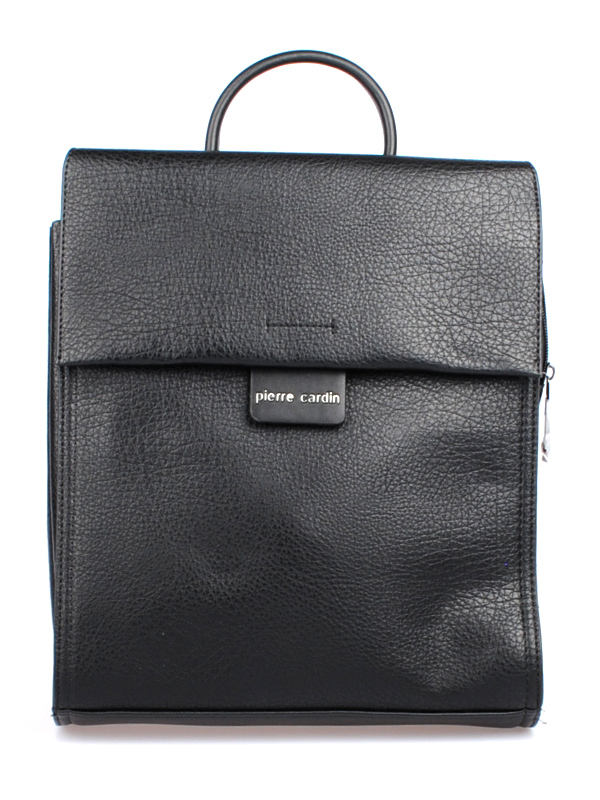 Černý kožený batoh Pierre Cardin Kožený batoh Pierre Cardin