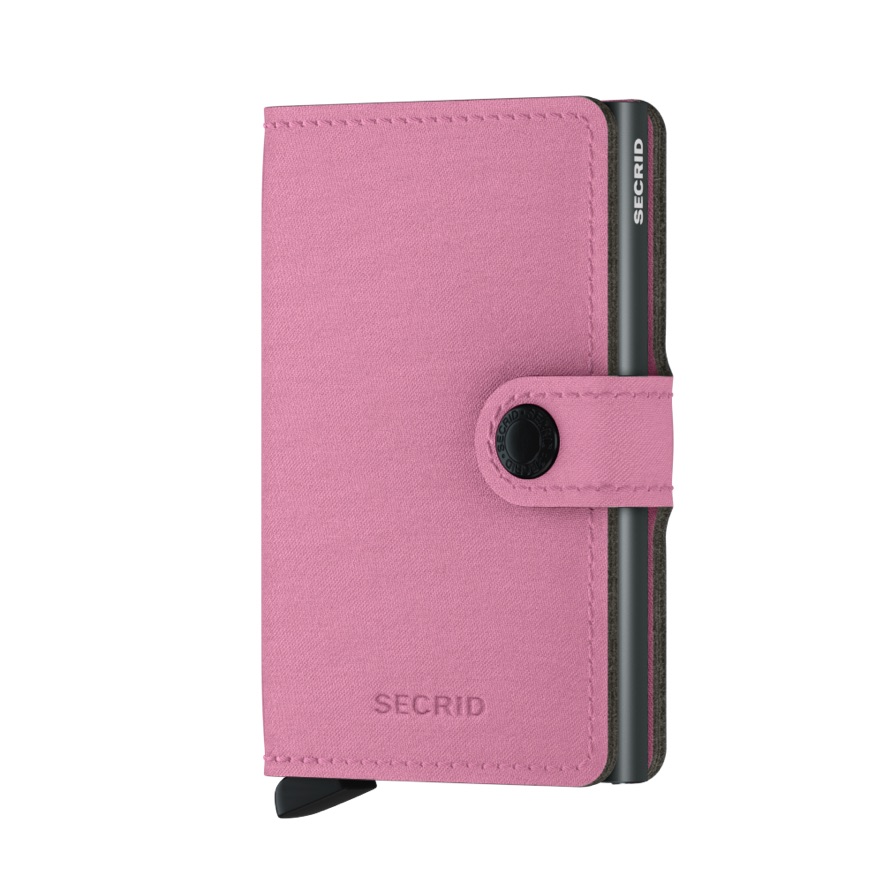 Růžová kožená peněženka SECRID Miniwallet Yard Ros