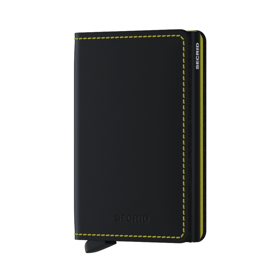 Černá peněženka SECRID Slimwallet Matte Black & Yellow Černá peněženka SECRID Slimwallet Matte Black & Ye