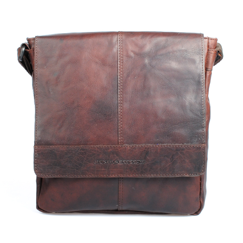 Hnědé crossbody SPIKES & SPARROW Hnědé kožené crossbody spikes and sparrow 7326601