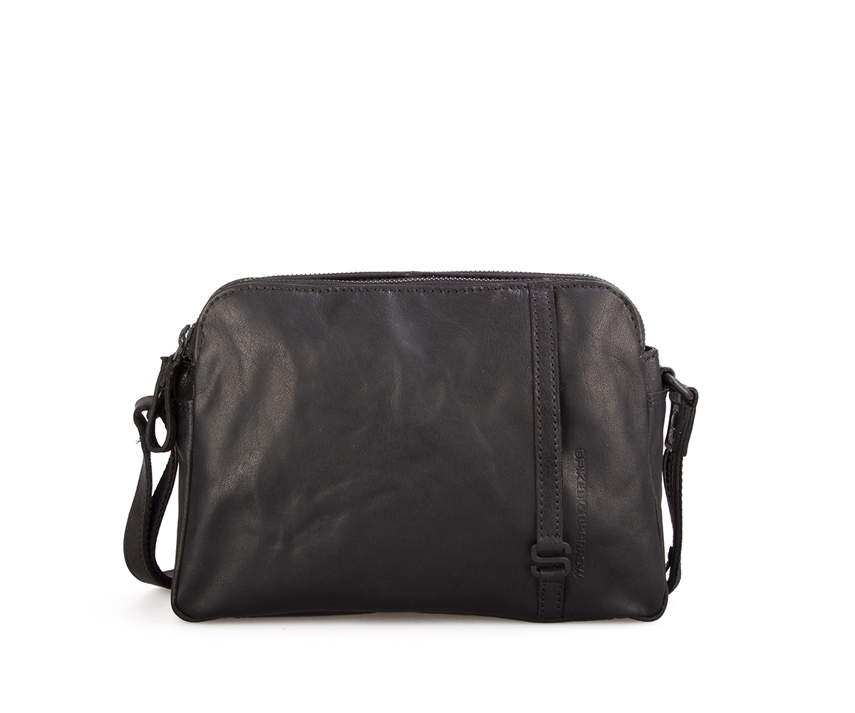 Černá kožená kabelka SPIKES & SPARROW Černé crossbody SPIKES & SPARROW 9217400