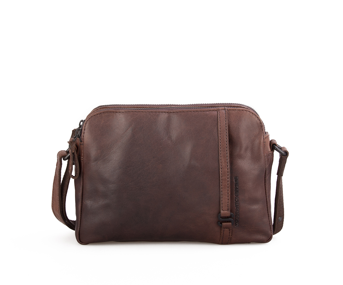 Hnědá kožená kabelka SPIKES & SPARROW Hnědá crossbody SPIKES & SPARROW 9217401