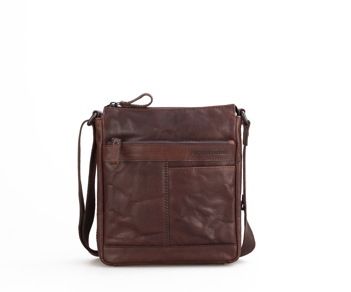 Hnědé crossbody SPIKES & SPARROW hnědé kožené crossbody spikes and sparrow 9951201