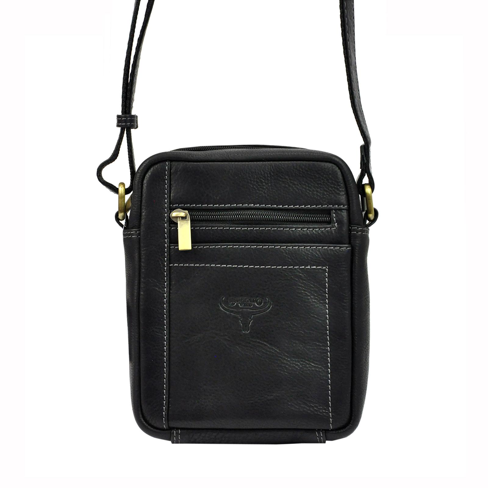Černé kožené crossbody černé kozene crossbody