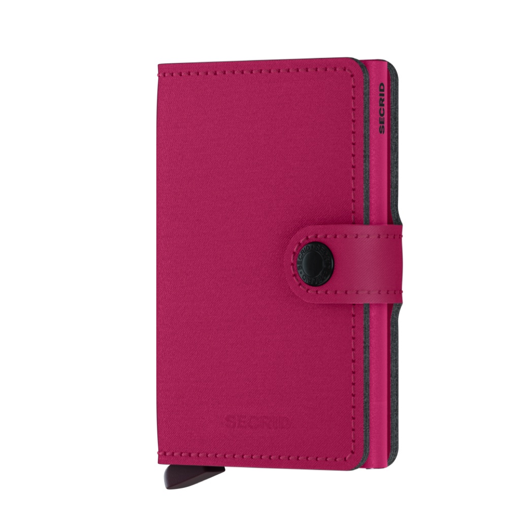 Růžová kožená peněženka SECRID Miniwallet Yard Pow