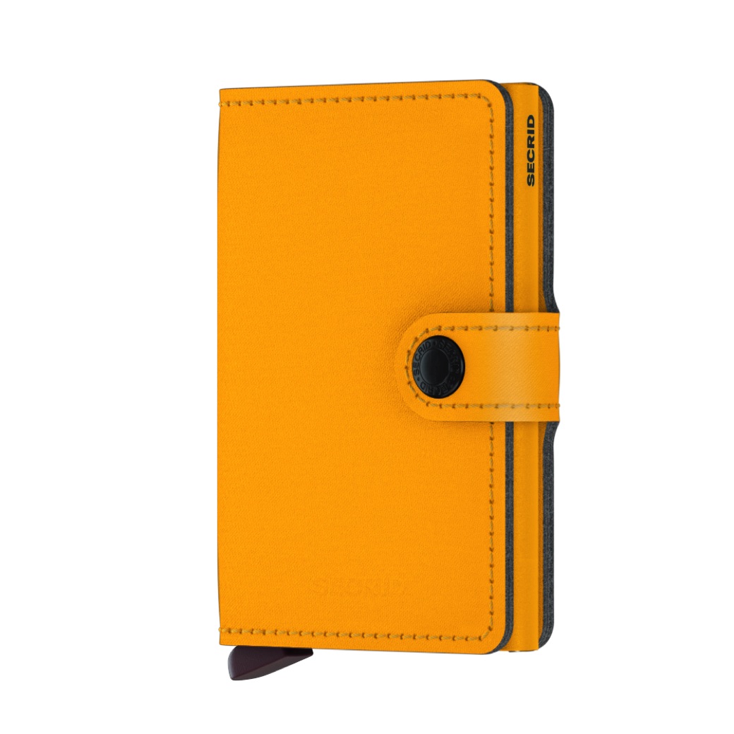 Žlutá kožená peněženka SECRID Miniwallet Yard Powd