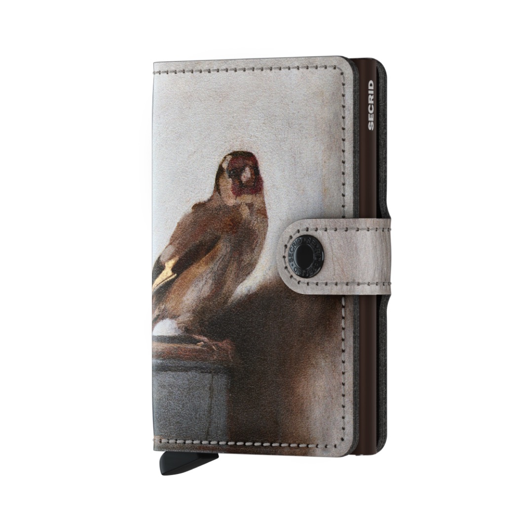 Šedá peněženka SECRID Miniwallet Art Goldfinch Šedá peněženka SECRID Miniwallet Art Goldfinch