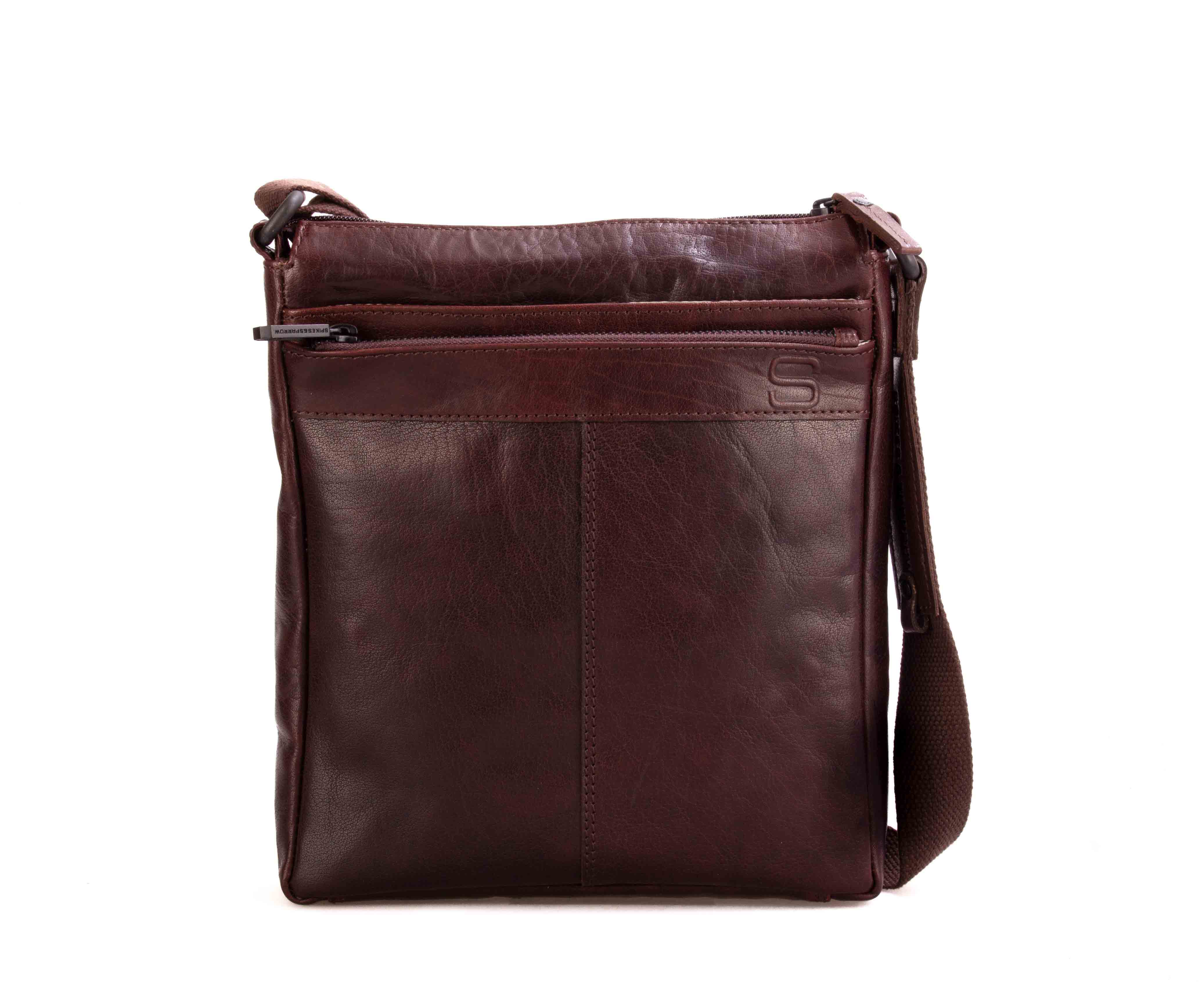 Hnědé crossbody SPIKES & SPARROW Hnědé kožené crossbody spikes and sparrow 0241201