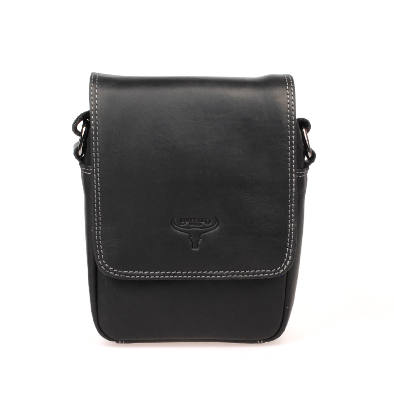 Černé kožené crossbody černé kožené crossbody