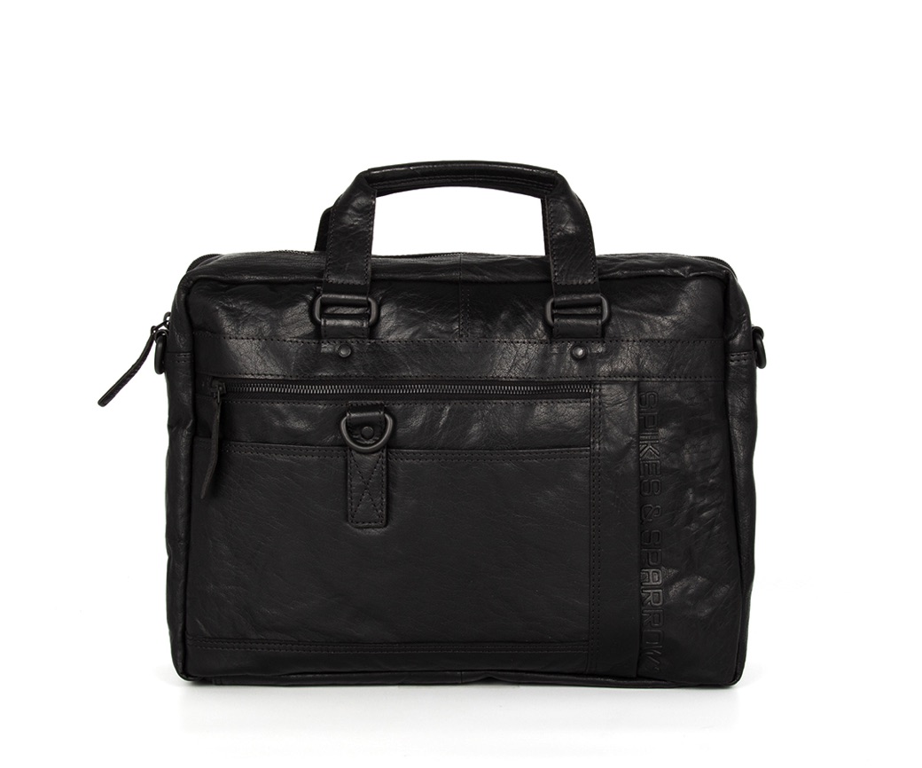 černá kožená cestovní taška B13700