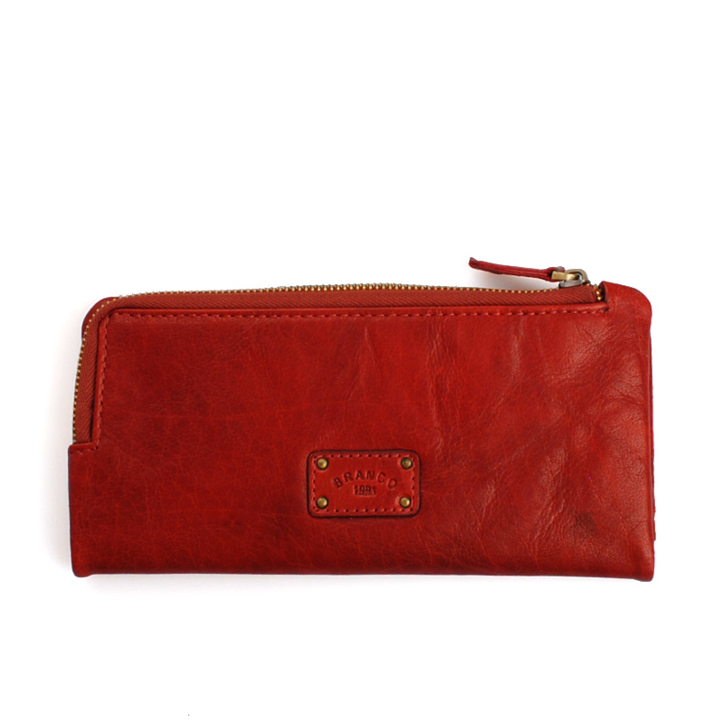 Dámská kožená červená peněženka 51083