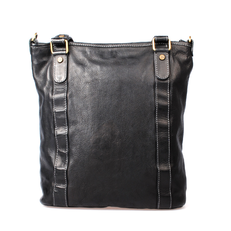 Černá kožená kabelka Black 37322