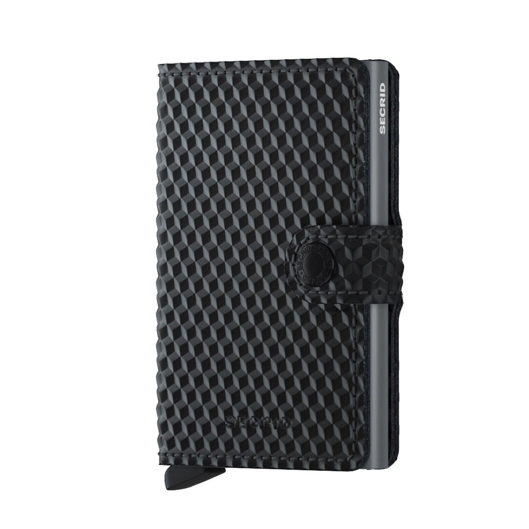 Černá peněženka SECRID Miniwallet Cubic Black & Ti