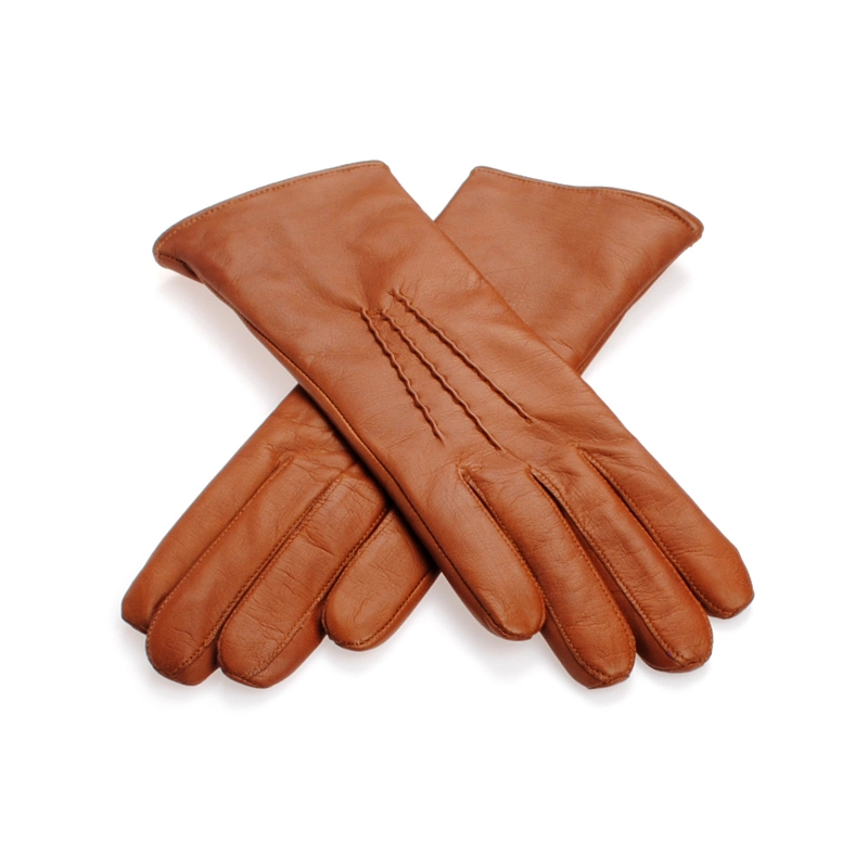 Kožené hnědé rukavice