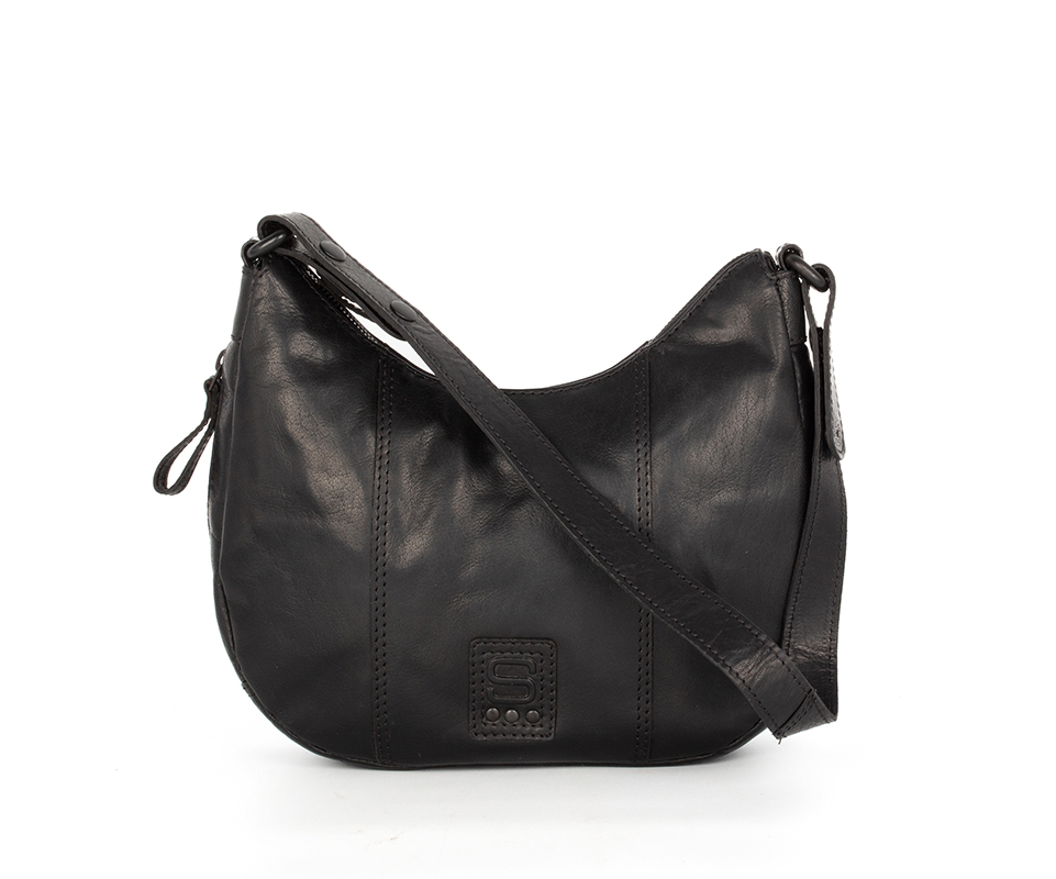 Černá kožená kabelka 40117100