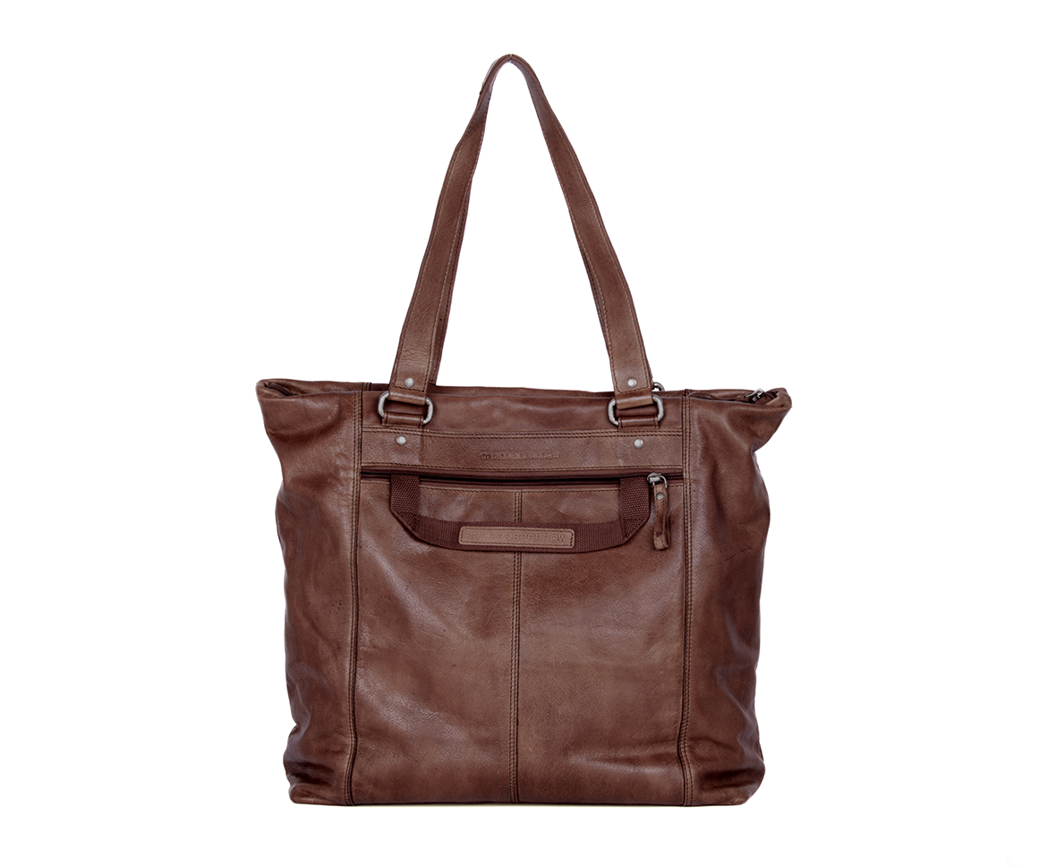 Hnědá kožená kabelka 50716167