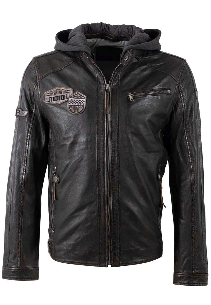 Pánská kožená bunda MMDezimus DB v barvě Vintage Black