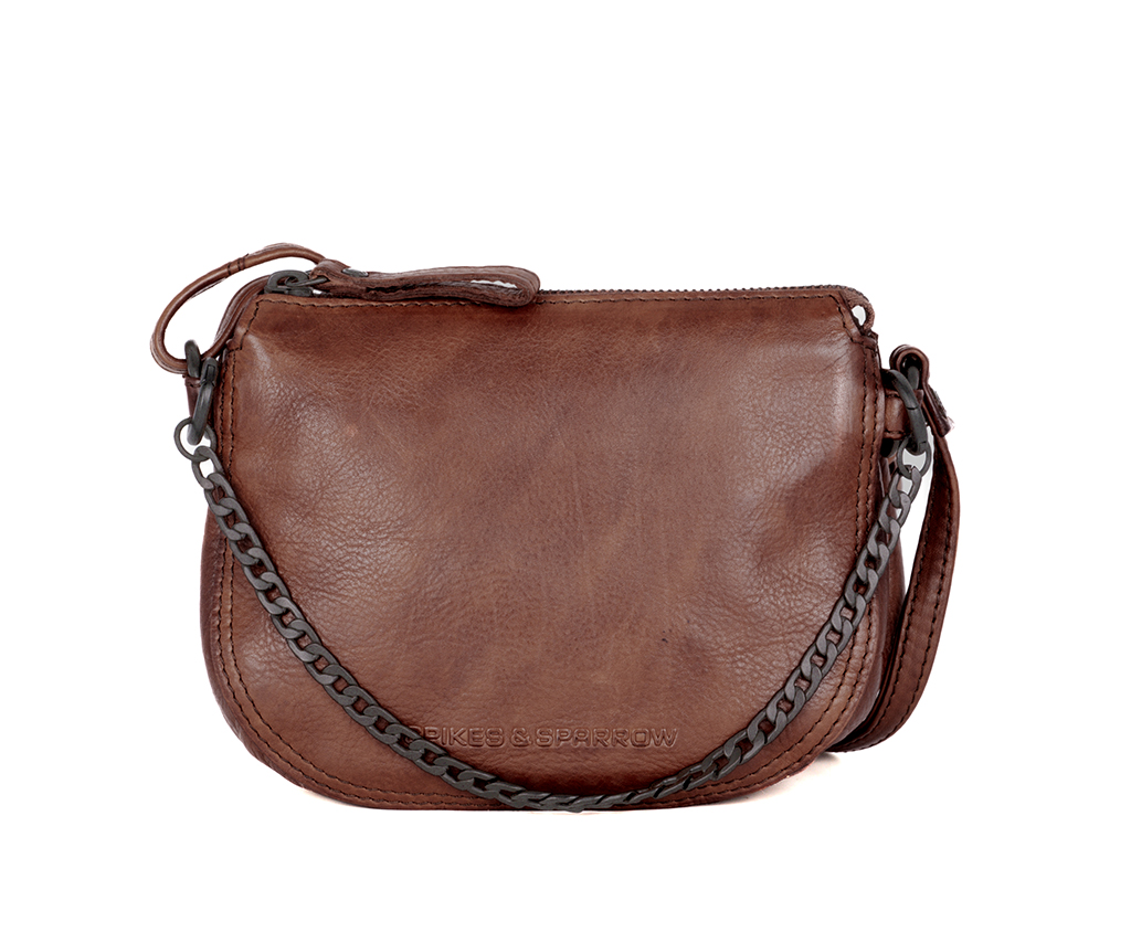 Hnědá kožená kabelka 60715167