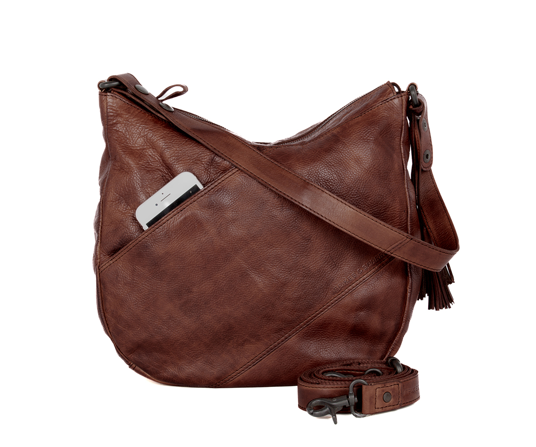 Hnědá kožená kabelka 60717167