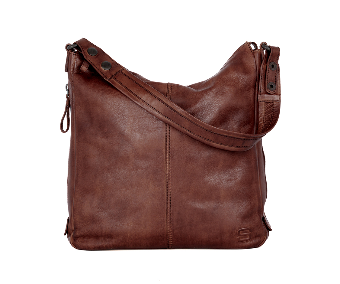 Hnědá kožená kabelka 60717667