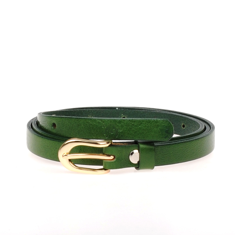 zelený dámský koženy opasek