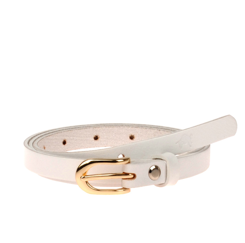 bílý dámský koženy opasek