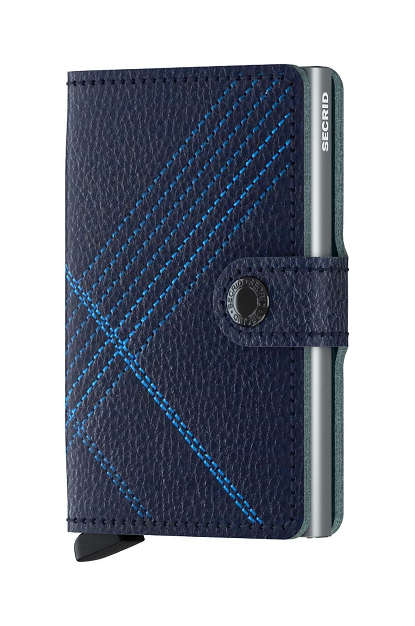 Modrá peněženka SECRID Miniwallet Stitch Linea MSt-Linea Navy SECRID