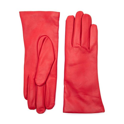 Dámské červené kožené rukavice 9656 RED