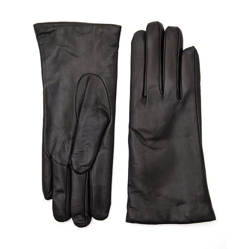 Dámské černé kožené rukavice 9656 BLK