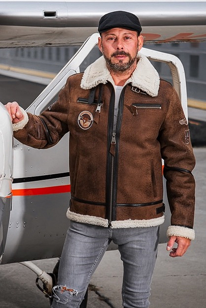 Pánská hnědá pilotka