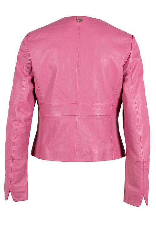 Růžové dámské kožené sako GWReena Pink