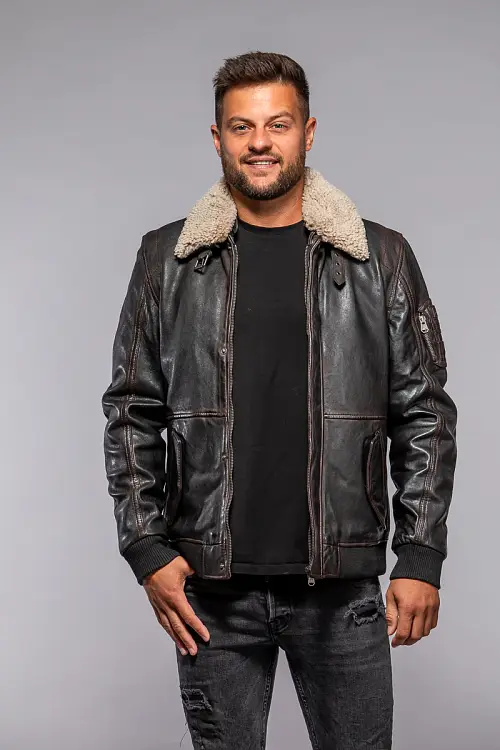 Pánská hnědá kožená pilotka GMChuck DB Brown