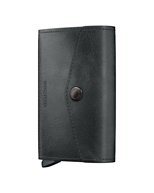 Černá kožená minipeněženka Secrid Envelope Vintage Black EV-Black