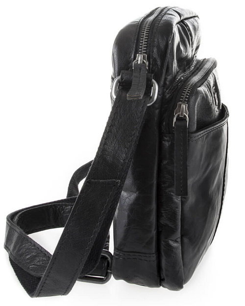 Tmavě hnědé kožené unisex crossbody SPIKES & SPARROW