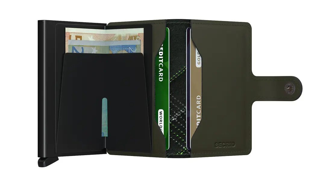 Zelená peněženka SECRID Miniwallet Stitch Linea MSt-Linea Lime SECRID