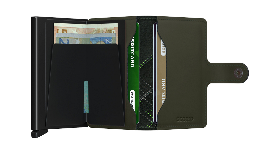 Zelená peněženka SECRID Miniwallet Stitch Linea MSt-Linea Lime SECRID