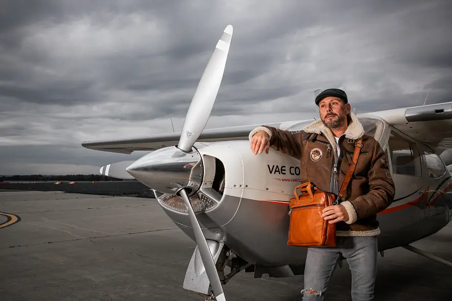 Pánská hnědá kožešinová pilotka JACK