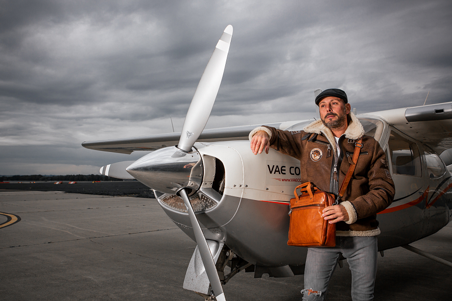Pánská hnědá kožešinová pilotka JACK