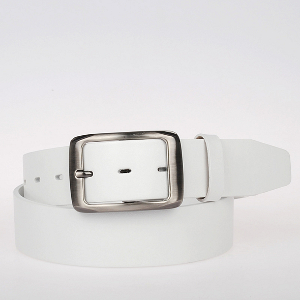 Dámský kožený bilý opasek 38mm 