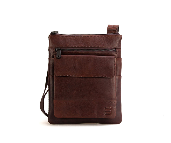 hnědé kožené crossbody spikes and sparrow A141001