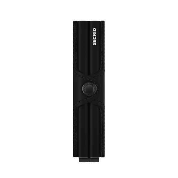 Kožená černá minipeněženka SECRID Twinwallet Matte Black